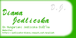 diana jedlicska business card